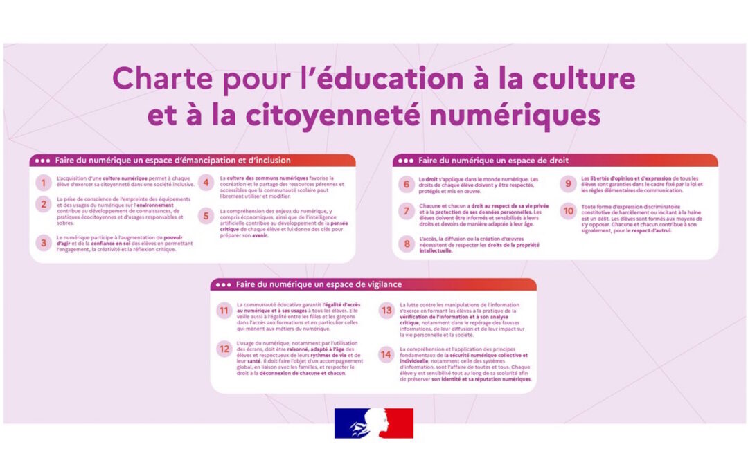 Charte pour l’éducation à la culture et à la citoyenneté numériques