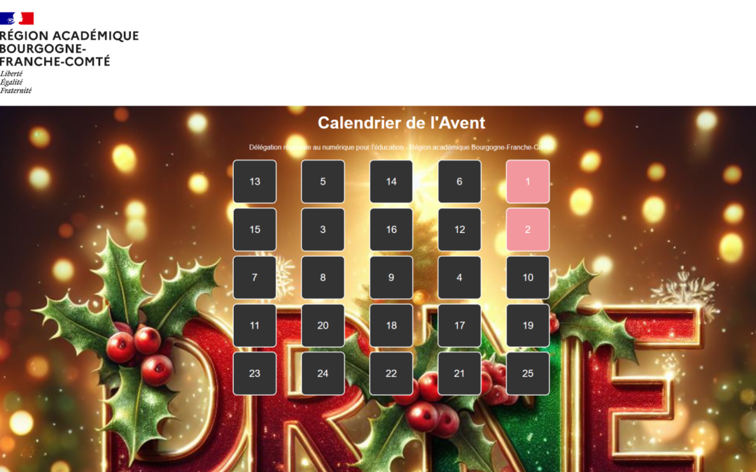 Calendrier de l’Avent… en attendant Noël !