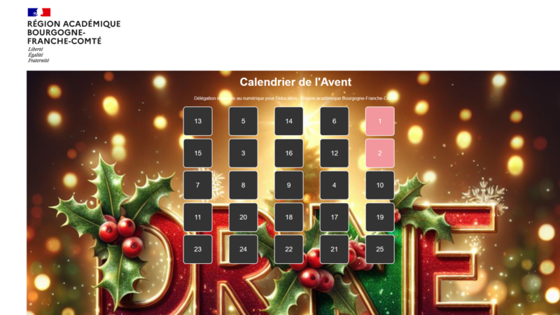 Calendrier de l’Avent… en attendant Noël !