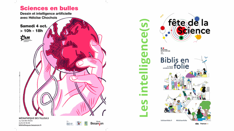 Samedi 04 octobre, de 14 h 30 à 16 h : une conférence dessinée sur l’IA dans le cadre de la Fête de la Science