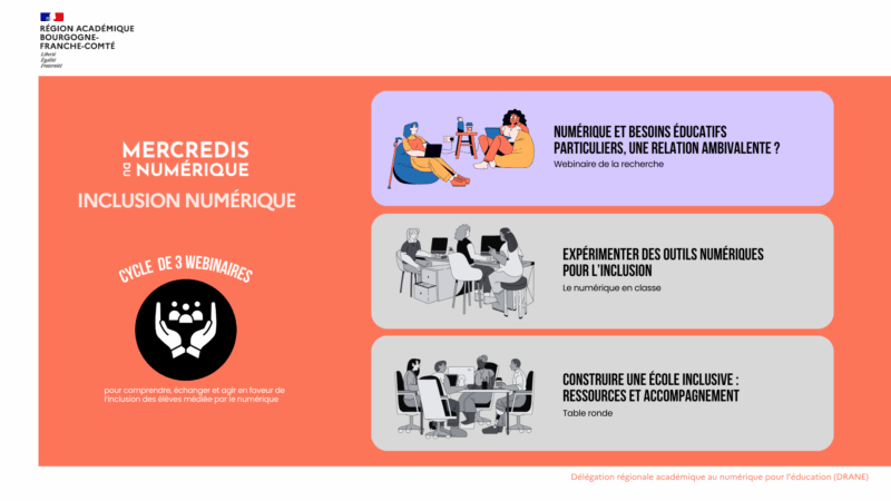 Mercredis du numérique : Numérique et besoins éducatifs particuliers, une relation ambivalente ?