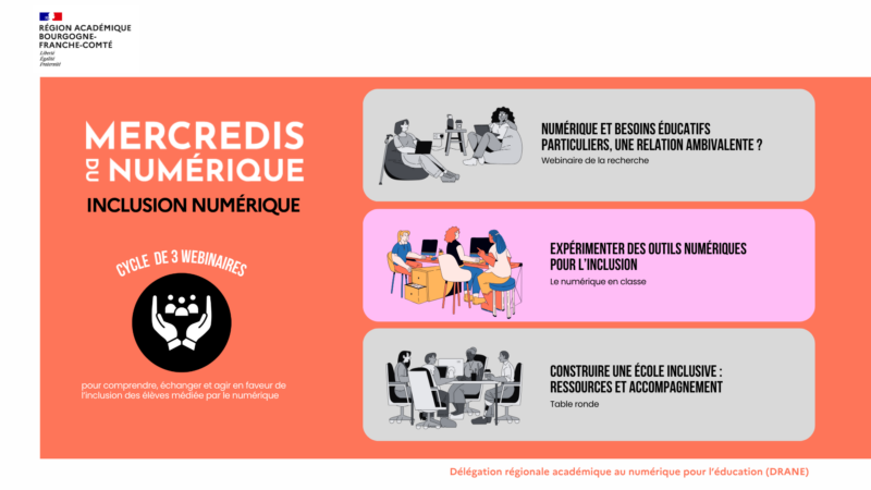 Mercredis du numérique 1/3 : Expérimenter des outils numériques pour l’inclusion