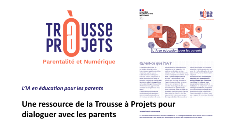 L&rsquo;IA en éducation : un support pour dialoguer avec les parents